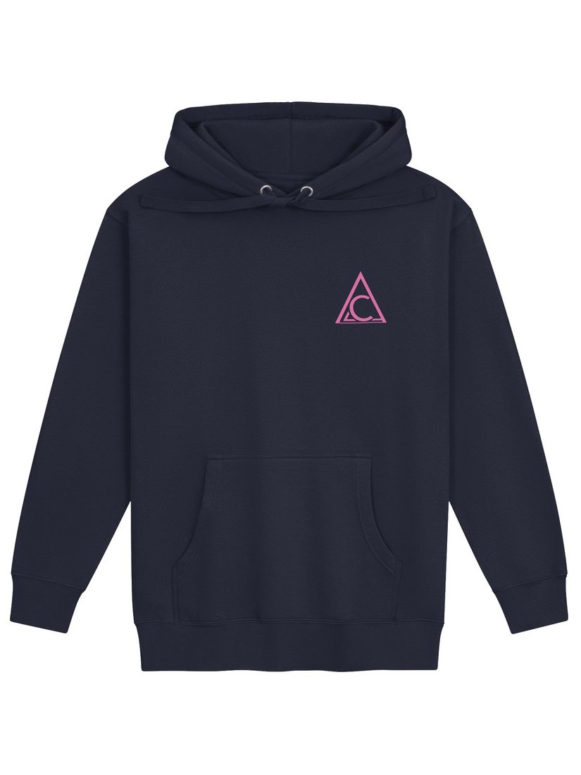 CLAUD Pink Ribbon Hoodie with the pink CLAUD mark